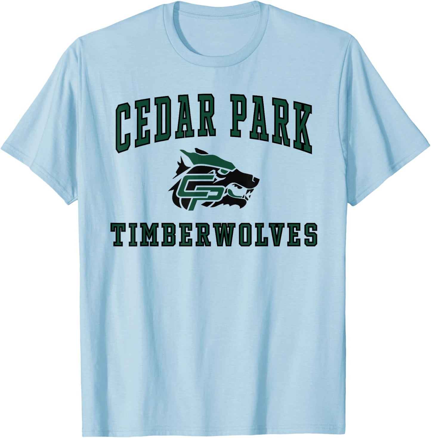 Cedar Park High School Timberwolves C1 T-Shirt - T-Shirt | Light Blue