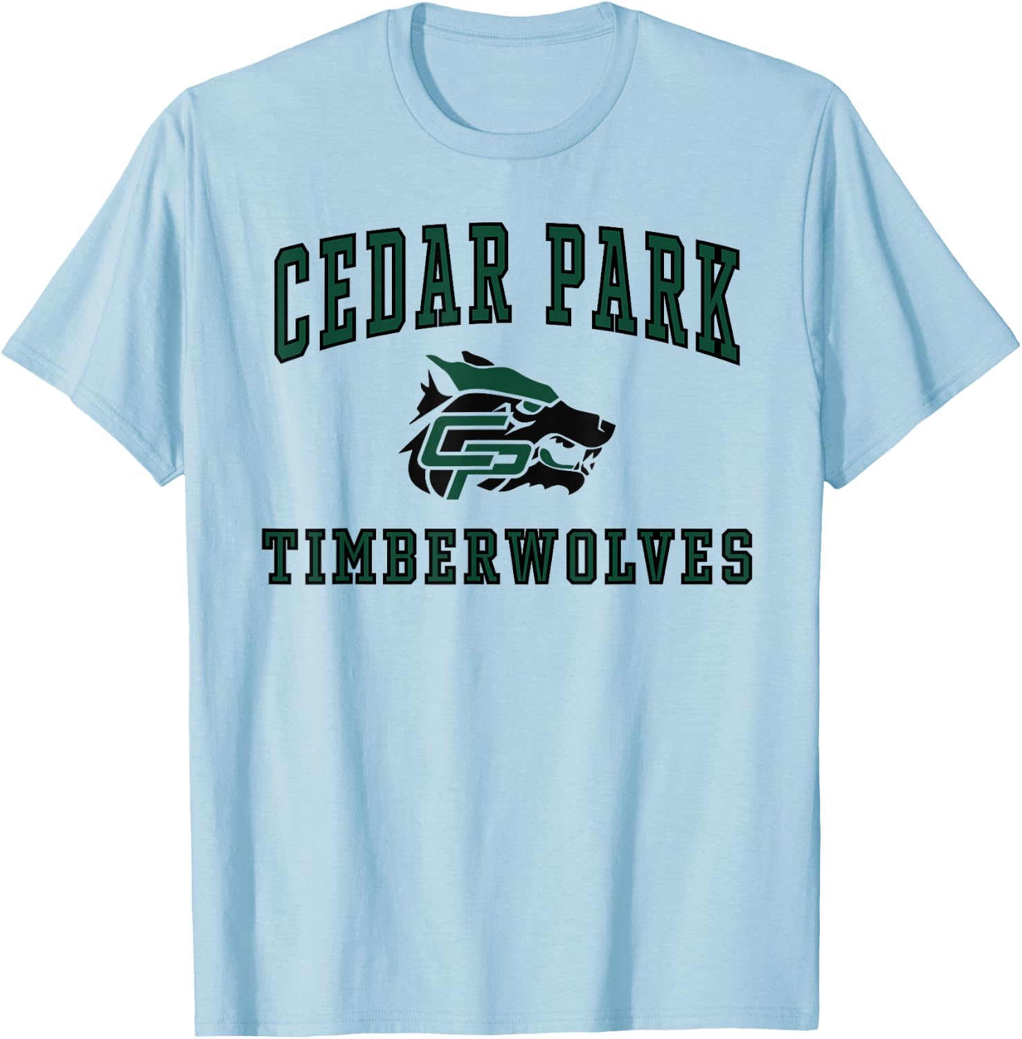 Cedar Park High School Timberwolves C1 T-Shirt - T-Shirt | Light Blue
