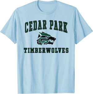 Cedar Park High School Timberwolves C1 T-Shirt - T-Shirt | Light Blue