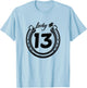 LUCKY NUMBER 13 horseshoe superstition T-Shirt - T-Shirt | Light Blue