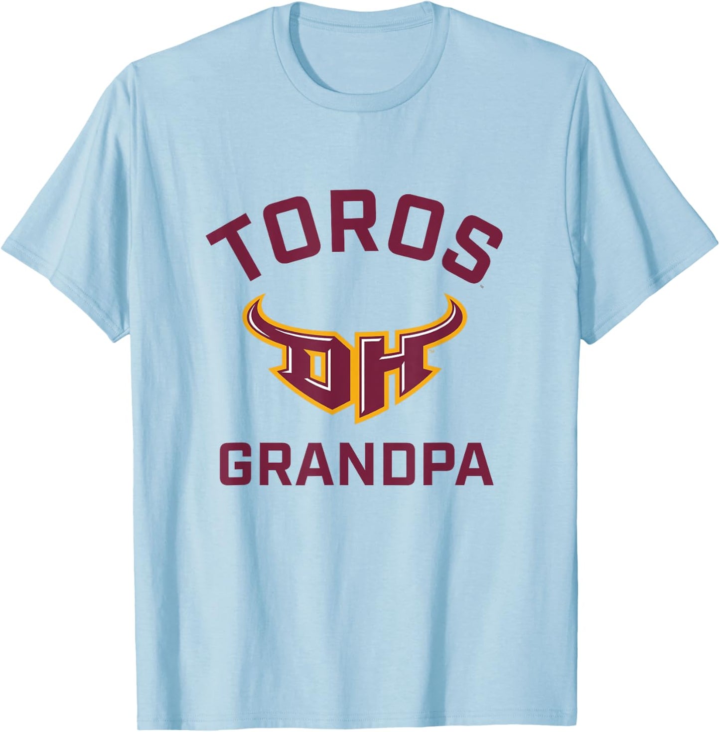 Cal State Dominguez Hills CSUDH Toros Arched Grandpa T-Shirt - T-Shirt | Light Blue