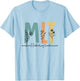 Retro Wildflower MLT Medical Laboratory Technician Scrub T-Shirt - T-Shirt | Light Blue