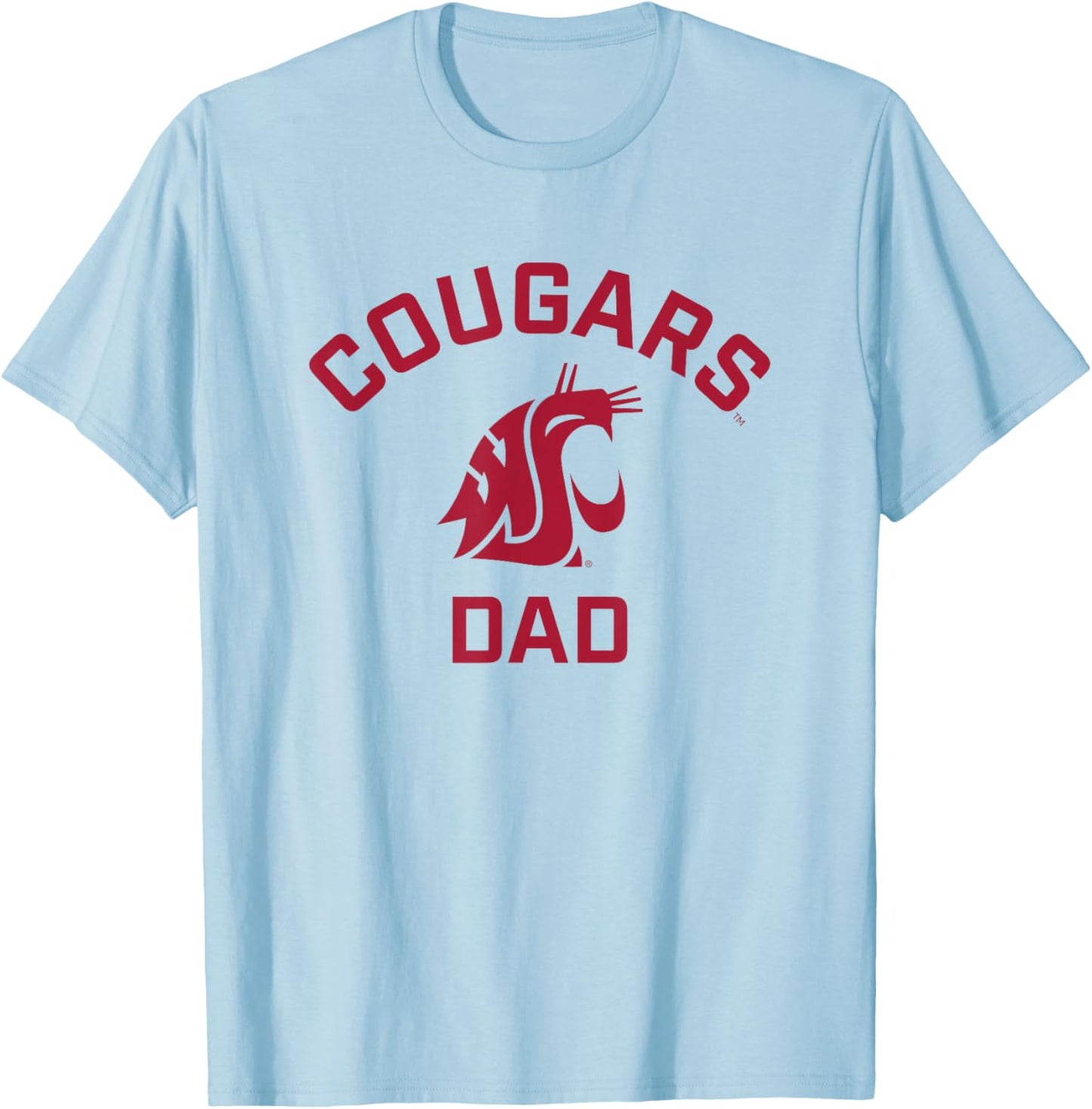 Washington State University Cougars Arched Dad T-Shirt - T-Shirt | Light Blue