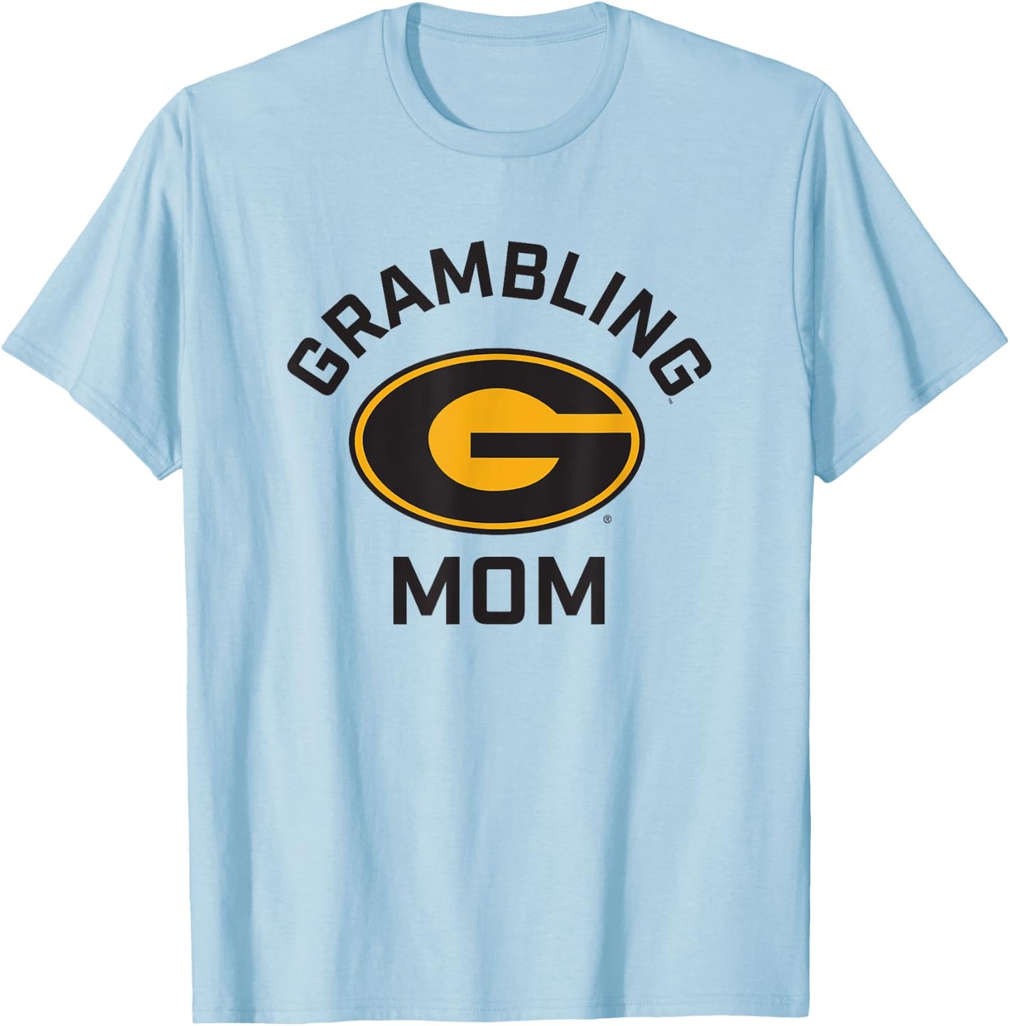 Grambling State University GSU Tigers Arched Mom T-Shirt - T-Shirt | Light Blue