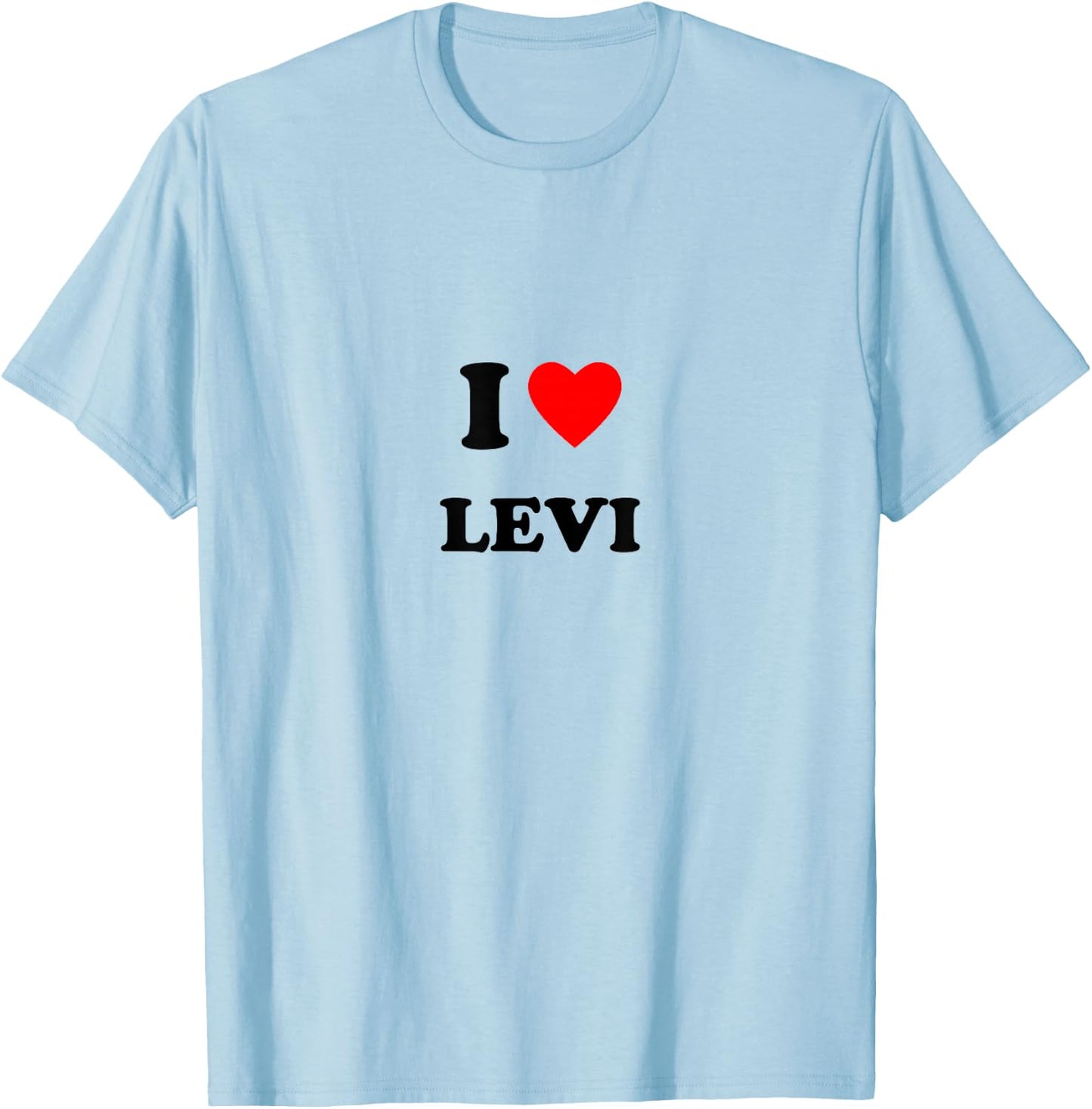 First name « I Heart Levi I Love Levi » T-Shirt - T-Shirt | Light Blue