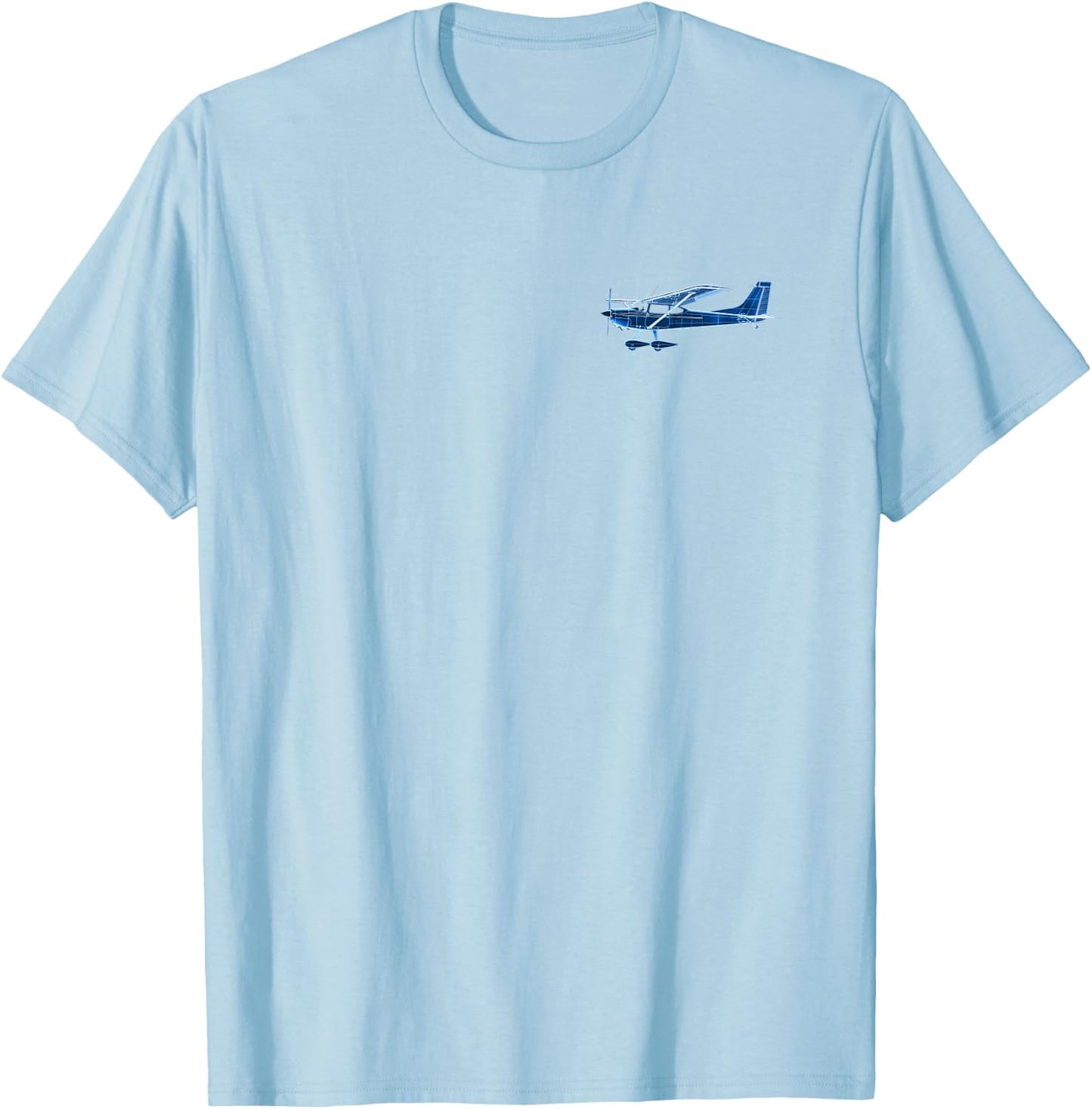 Pilot C172 Flying Airplane Mode On (2-Sided) T-Shirt - T-Shirt | Light Blue