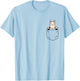 Llama Lovers Cute Funny Llama In Pocket T-Shirt - T-Shirt | Light Blue