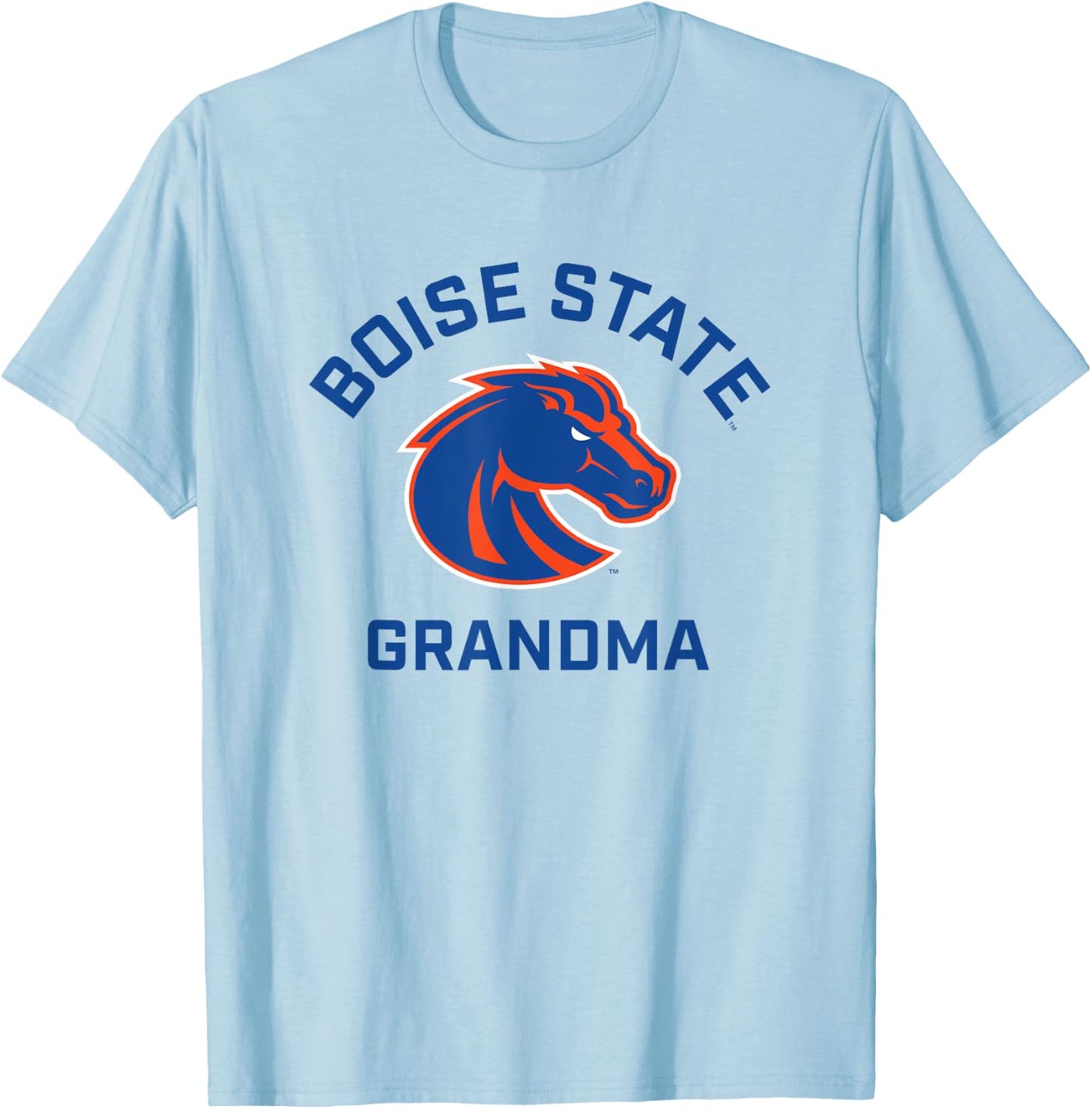 Boise State University BSU Broncos Arched Grandma T-Shirt - T-Shirt | Light Blue