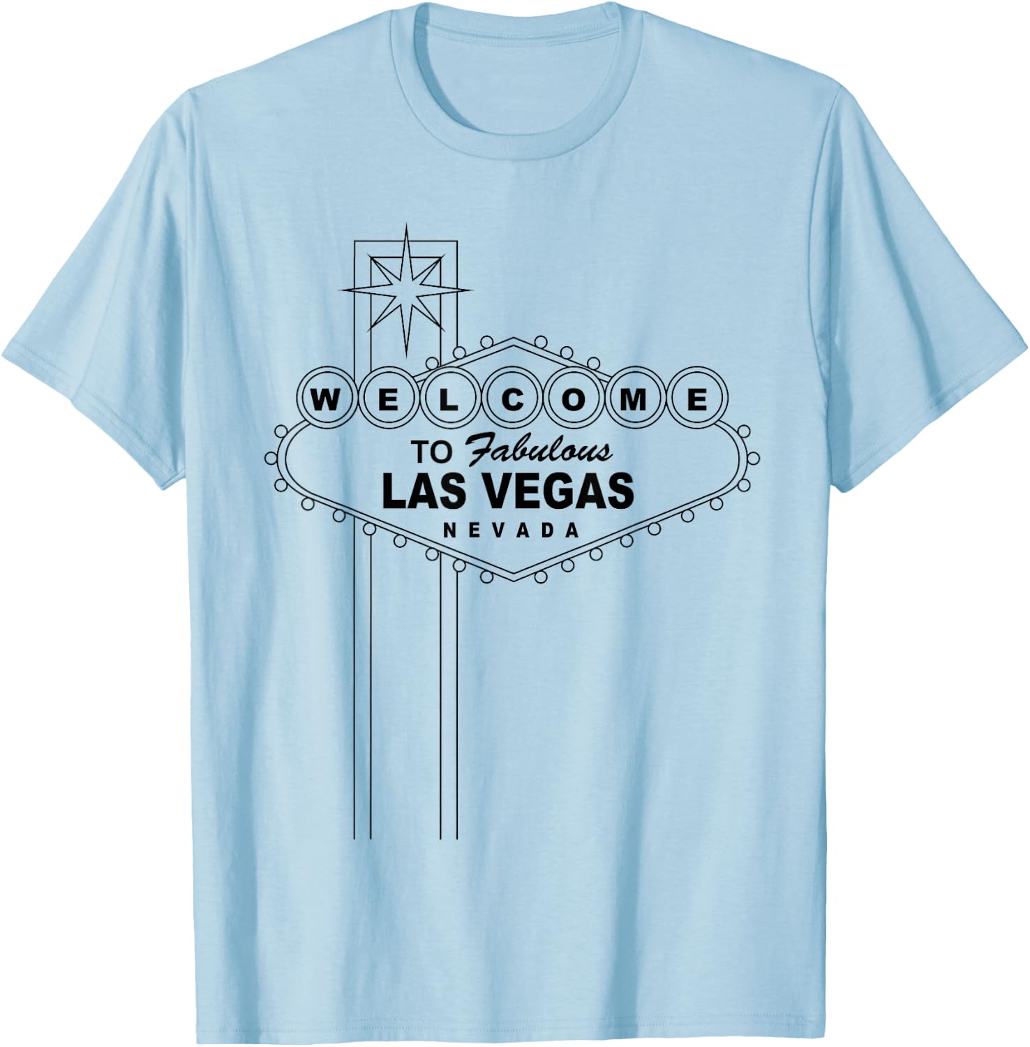 Welcome to Las Vegas T-Shirt - T-Shirt | Light Blue