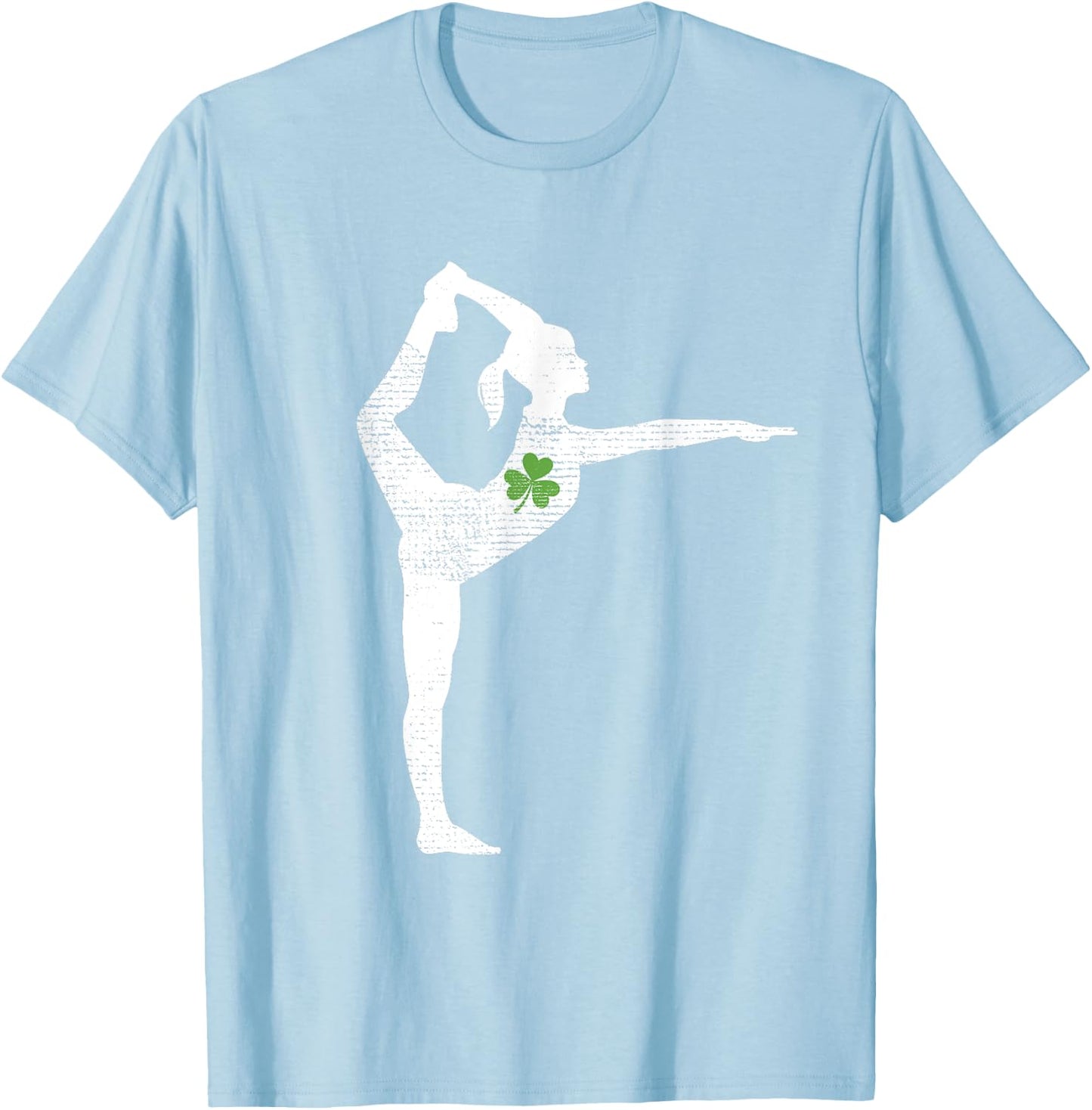 Gymnastics Lovers Green Shamrock Leaf St Patricks Day T-Shirt - T-Shirt | Light Blue