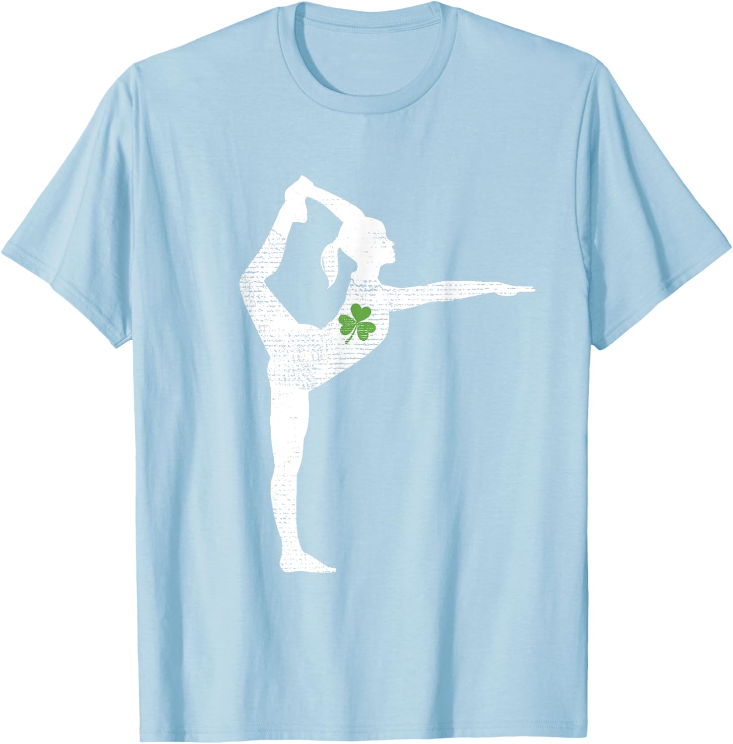 Gymnastics Lovers Green Shamrock Leaf St Patricks Day T-Shirt - T-Shirt | Light Blue