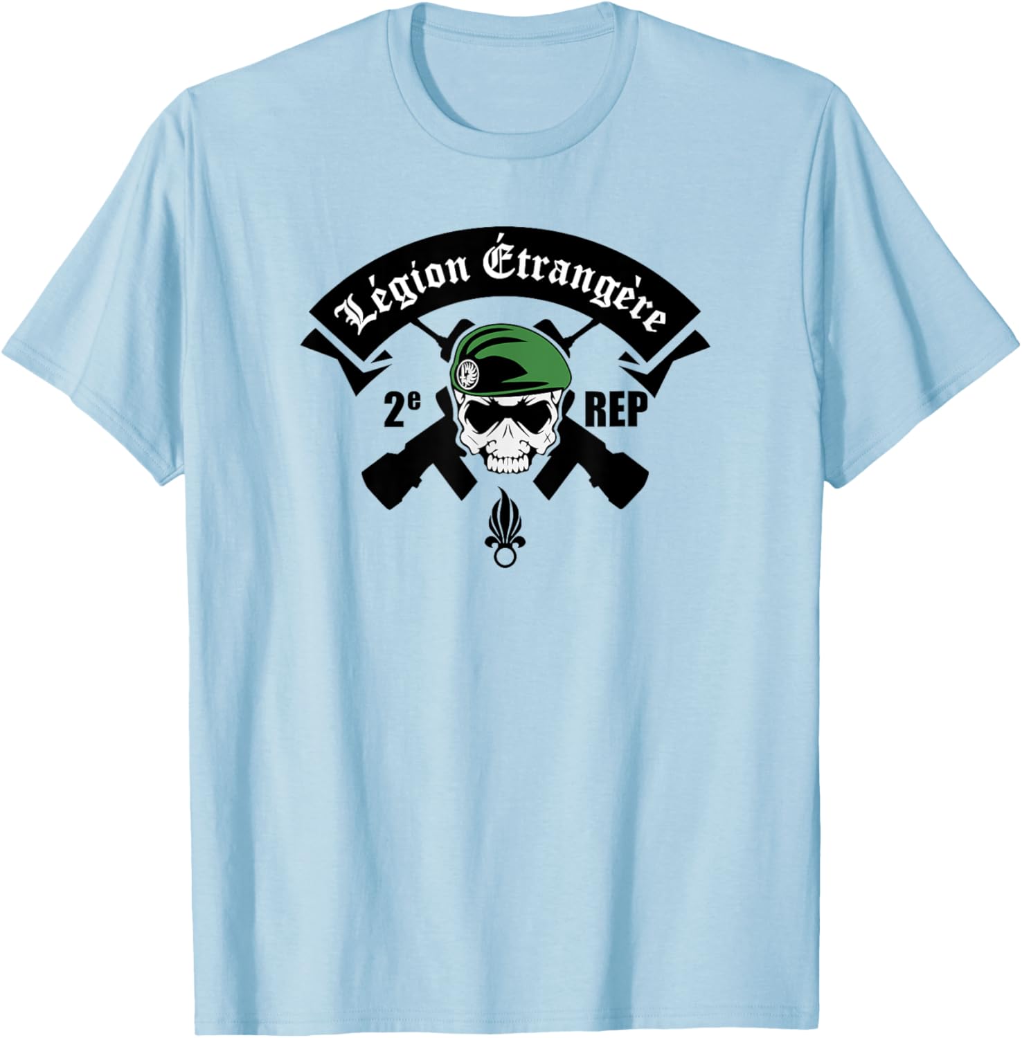 French Foreign Legion Paratrooper T shirt - 2 Rep T-Shirt - T-Shirt | Light Blue