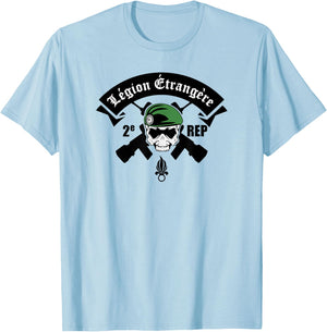 French Foreign Legion Paratrooper T shirt - 2 Rep T-Shirt - T-Shirt | Light Blue