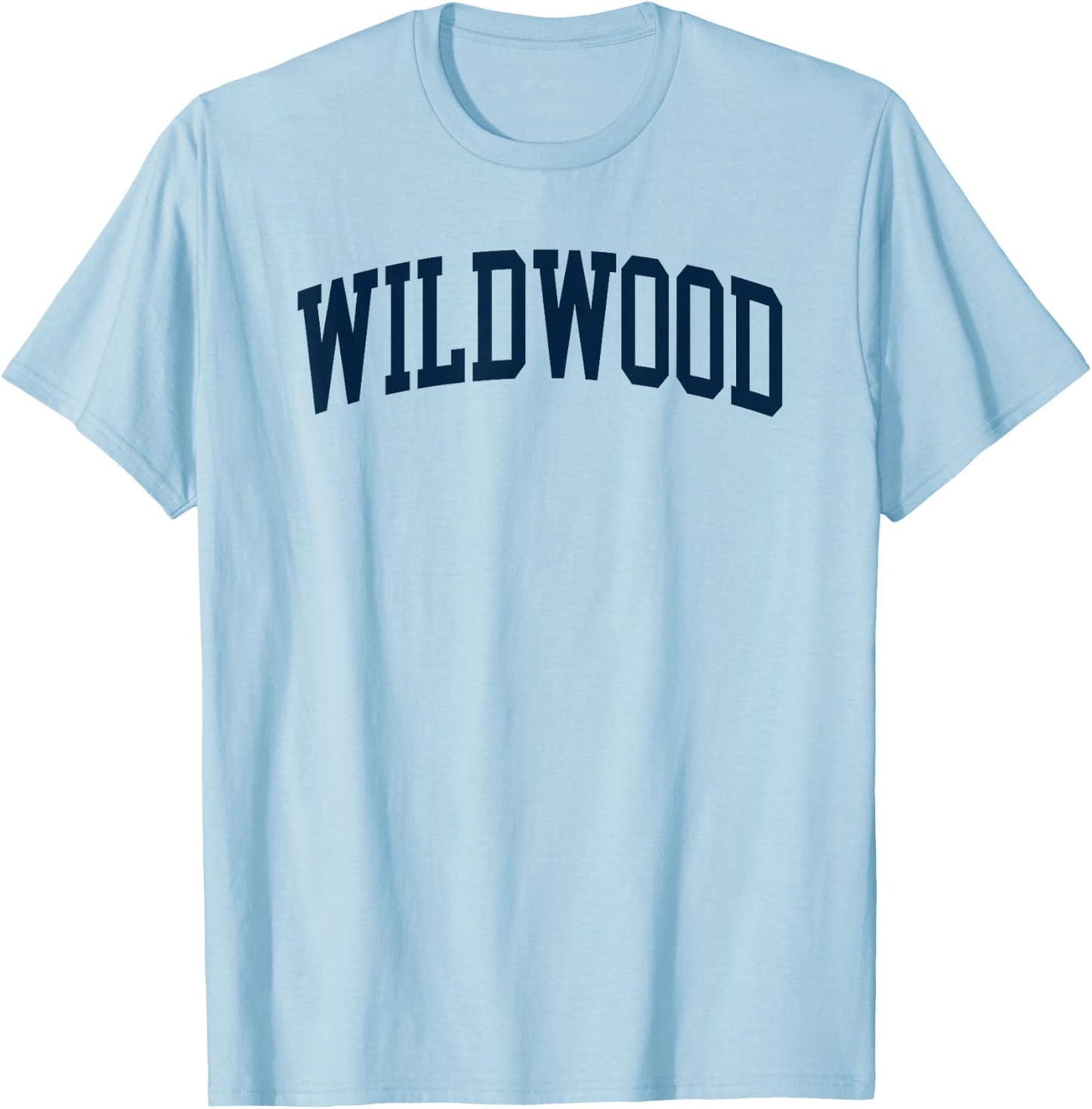 Wildwood New Jersey NJ Retro Preppy Throwback T-Shirt - T-Shirt | Light Blue