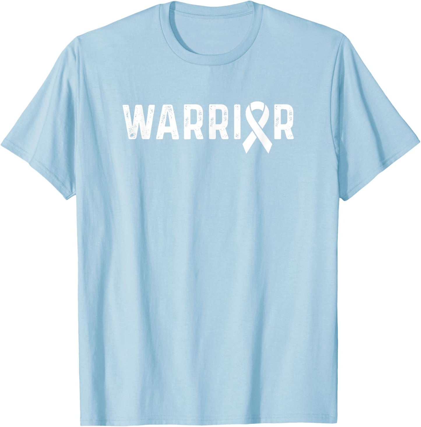 Leukemia Cancer Awareness Orange Ribbon Warrior T-Shirt - T-Shirt | Light Blue