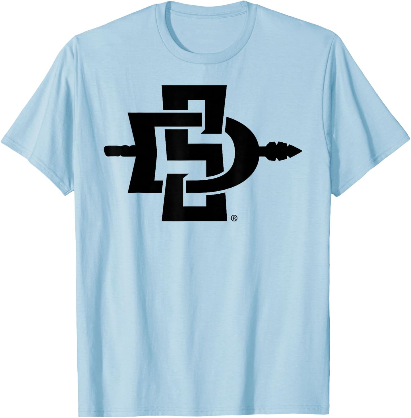 San Diego State Aztecs Two Tone White Officially Licensed T-Shirt - T-Shirt | Light Blue