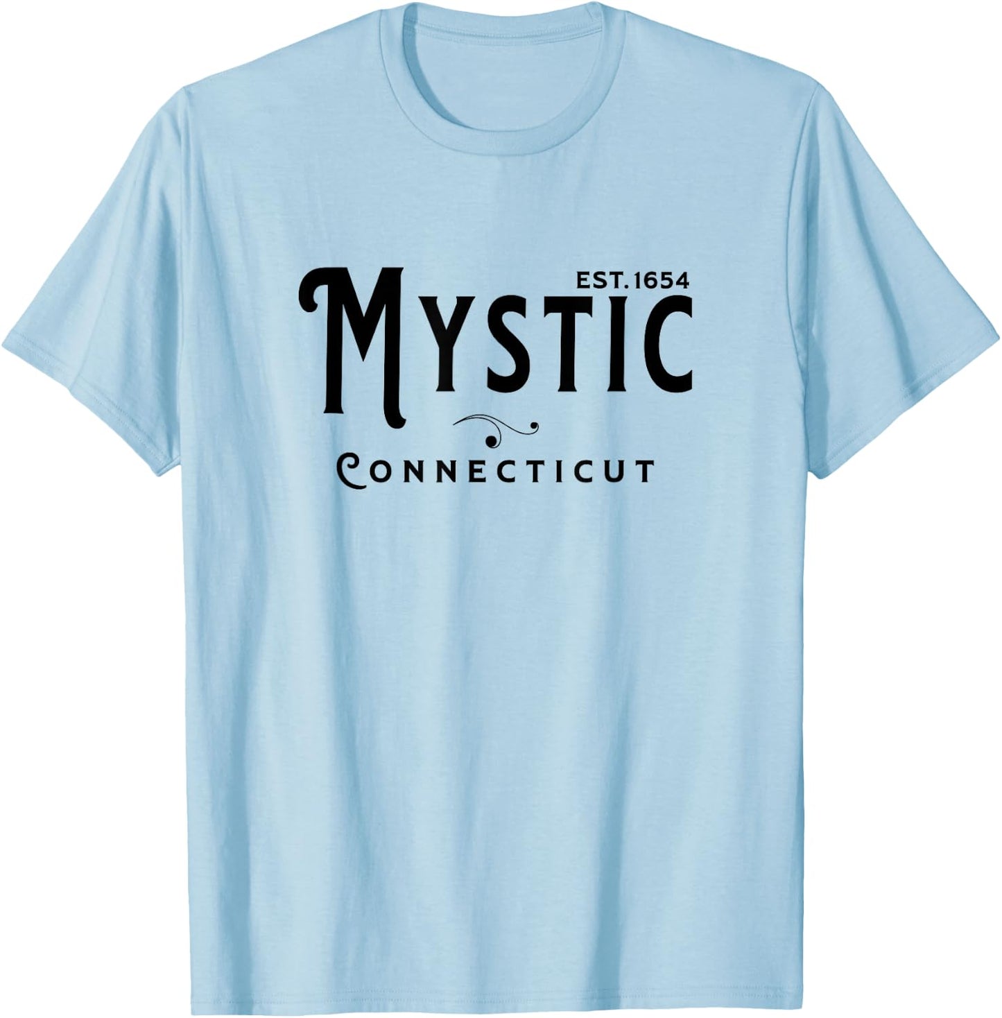 Vintage Merch CT Souvenir Visit Mystic Connecticut T-Shirt - T-Shirt | Light Blue