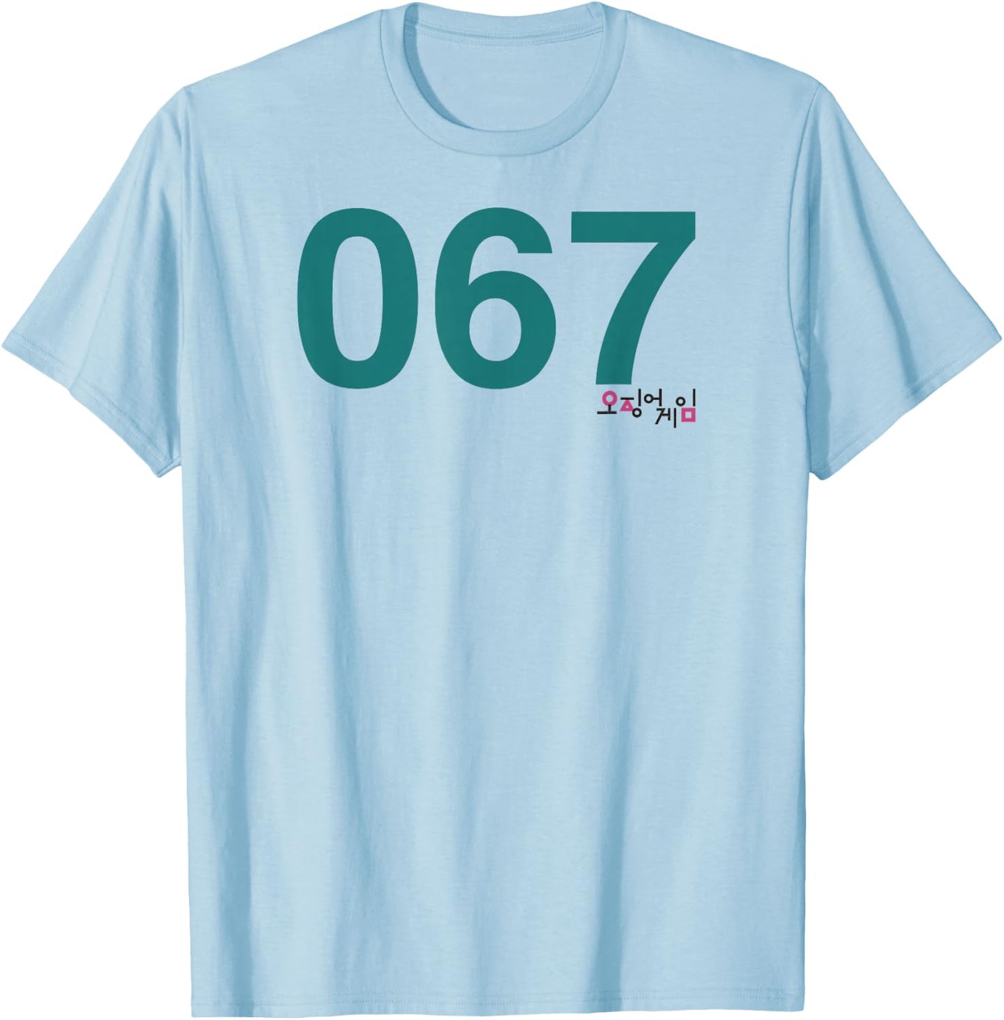 Squid Game Player 067 Costume T-Shirt - T-Shirt | Light Blue