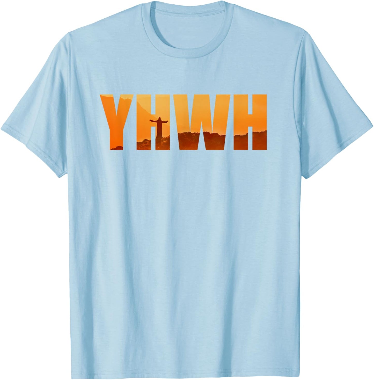 YHWH – Tetragrammaton Hebrew Name of GOD Yahweh Faith T-Shirt - T-Shirt | Light Blue