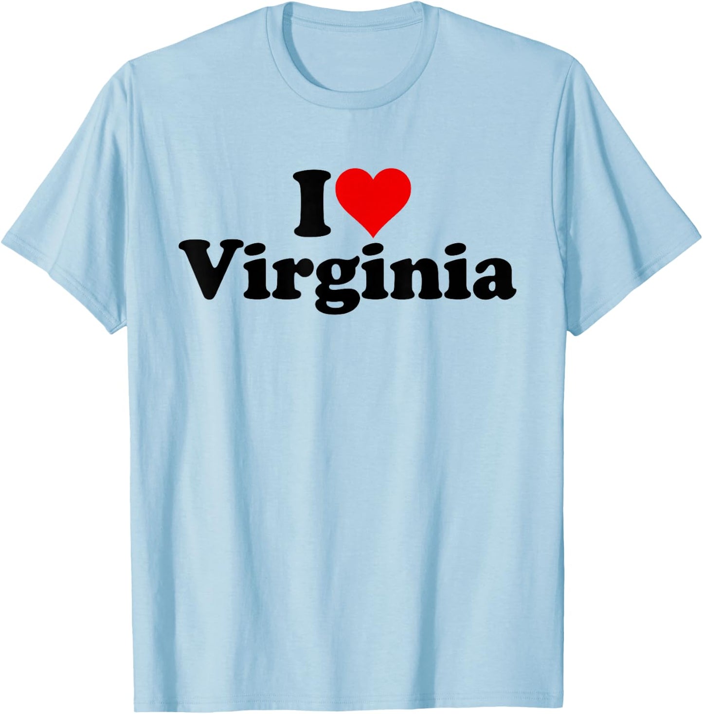 I Love Heart Virginia T-Shirt - T-Shirt | Light Blue