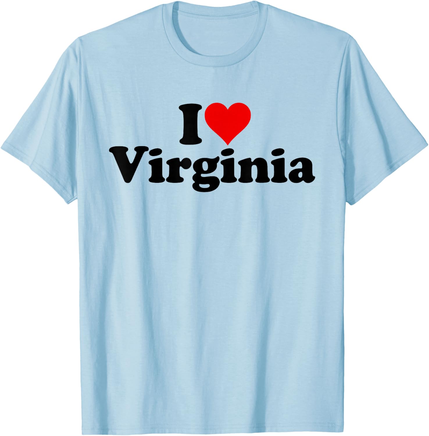 I Love Heart Virginia T-Shirt - T-Shirt | Light Blue