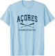 Azores Vintage Nautical Paddles Sports Oars T-Shirt - T-Shirt | Light Blue