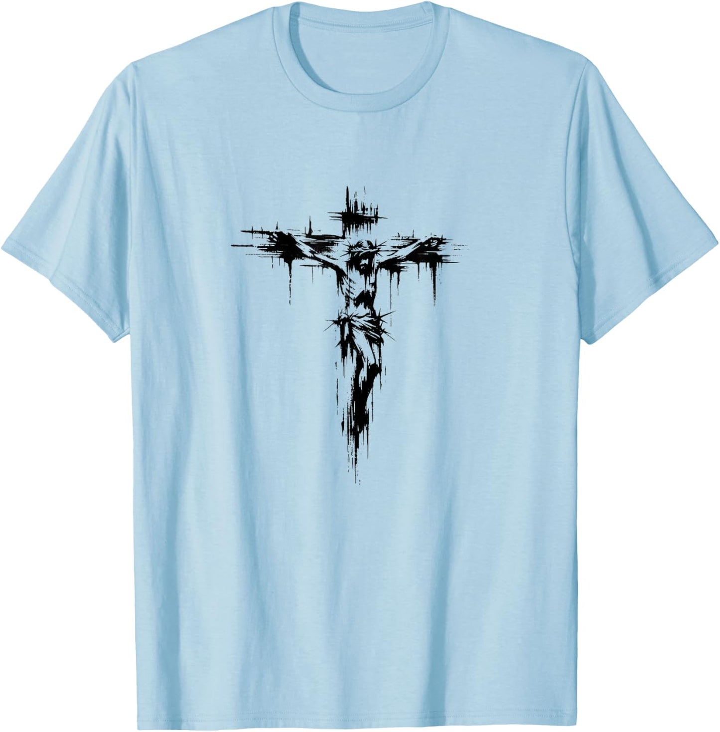 Jesus Mobile Phone Cover Jesus on the Cross Jesus T-Shirt - T-Shirt | Light Blue