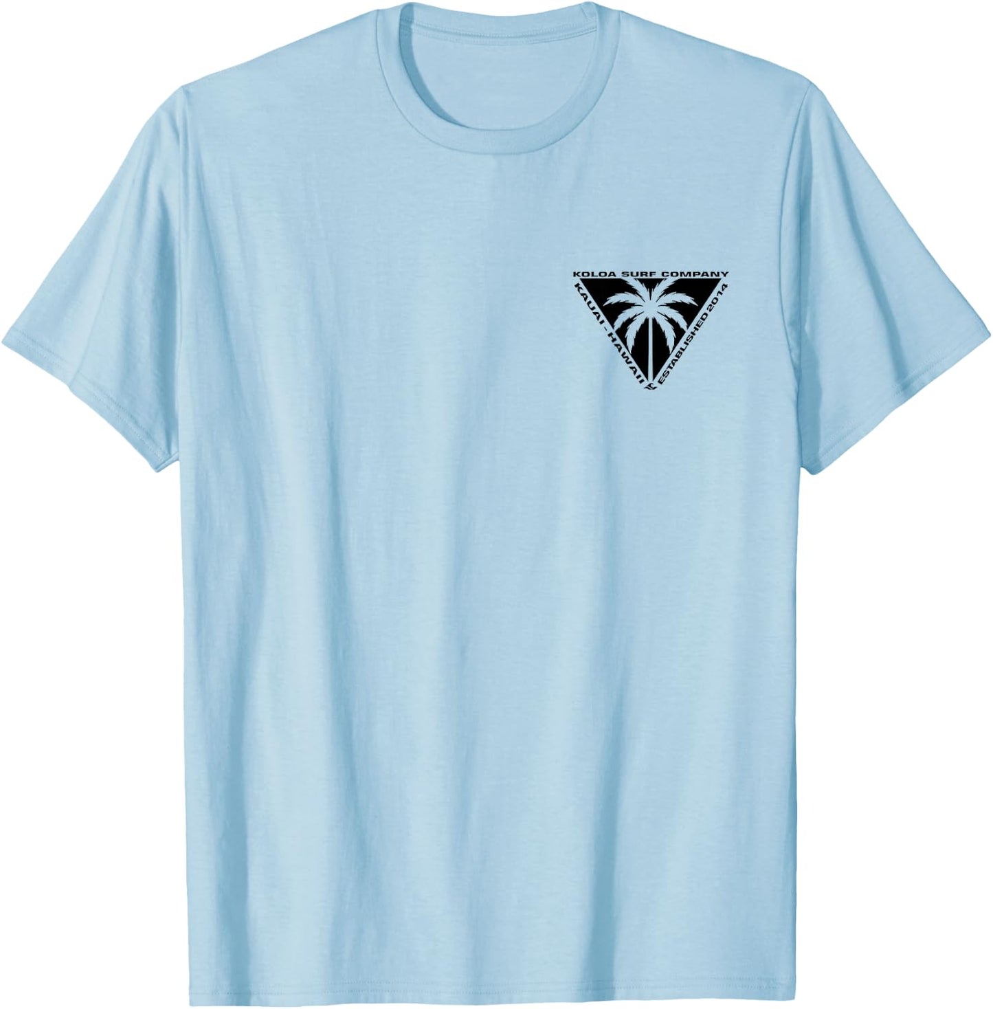 Koloa Surf Triangulated Palm Logo Lightweight, Graphic T-Shirt - T-Shirt | Light Blue
