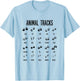 Kids Nature Explorer Animal Tracks For Camping Hiking T-Shirt - T-Shirt | Light Blue