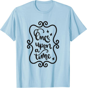 Once Upon A Time Fairytale Book Lover Reading T-Shirt - T-Shirt | Light Blue