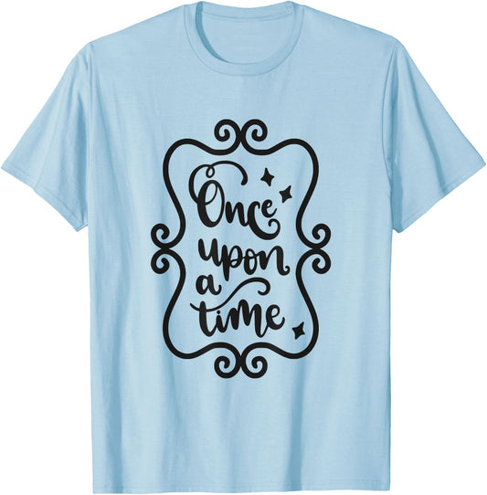 Once Upon A Time Fairytale Book Lover Reading T-Shirt - T-Shirt | Light Blue