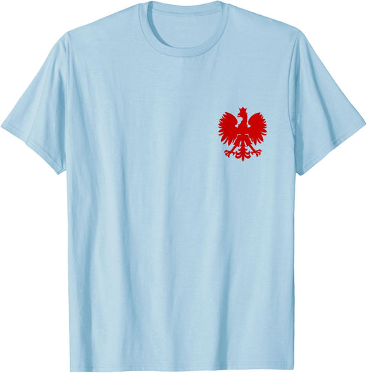 Poland Flag Pride Eagle Polish Roots Polska T-Shirt - T-Shirt | Light Blue