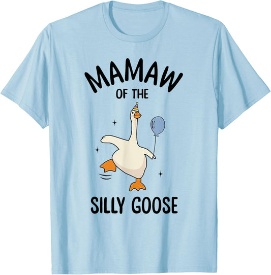 Mamaw Of The Silly Goose First Birthday Family Matching T-Shirt - T-Shirt | Light Blue