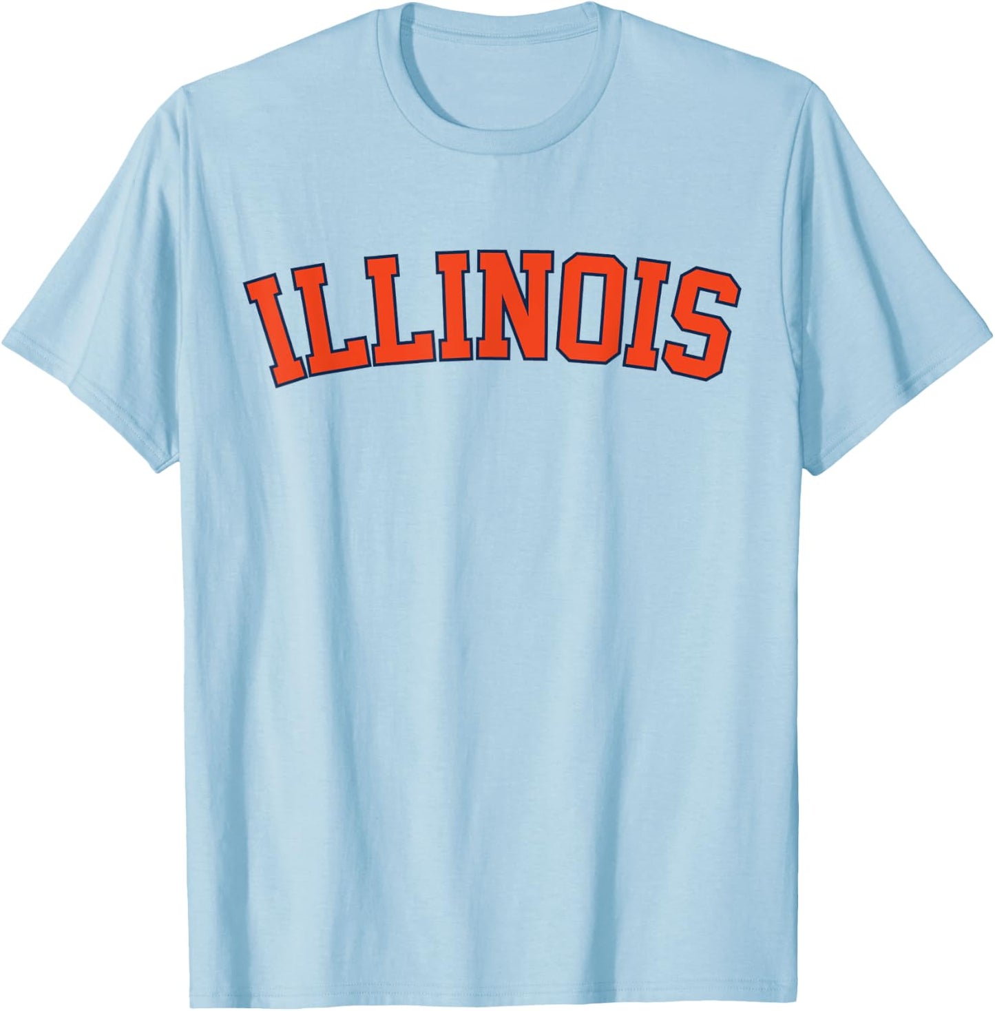 Retro Illinois Vintage Illinois Orange Blue Throwback IL T-Shirt - T-Shirt | Light Blue