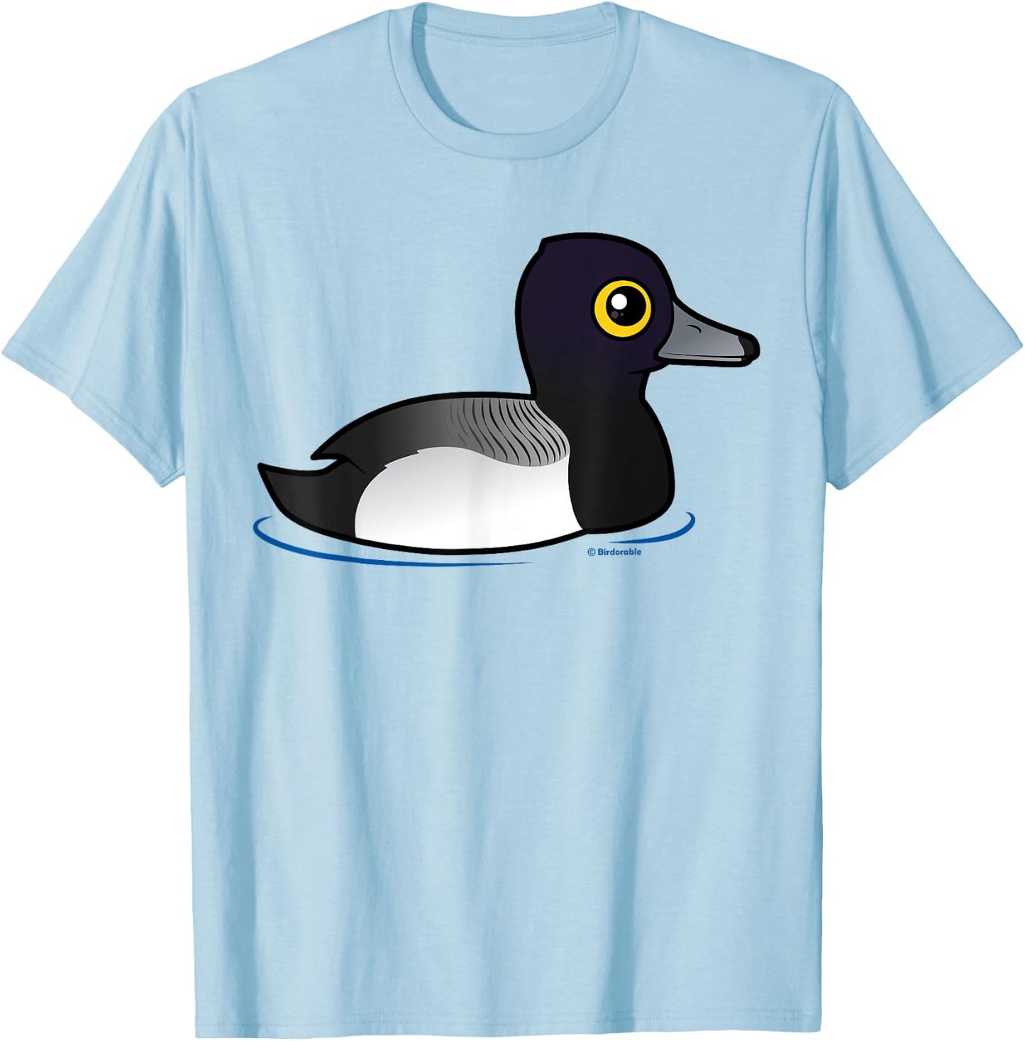Cute Cartoon Lesser Scaup Birdorable Duck Waterfowl Species T-Shirt - T-Shirt | Light Blue