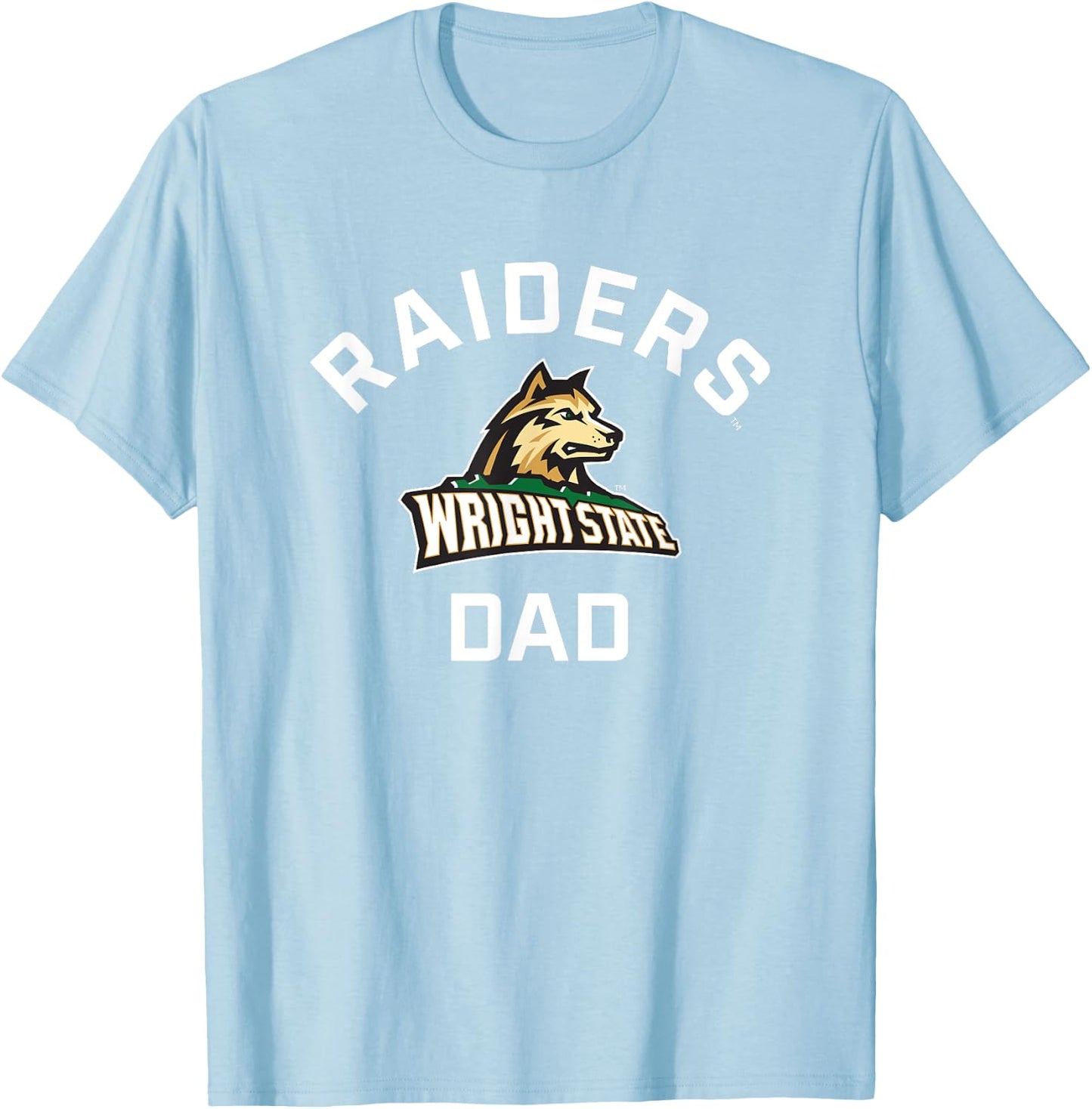 Wright State University WSU Raiders Arched Dad T-Shirt - T-Shirt | Light Blue