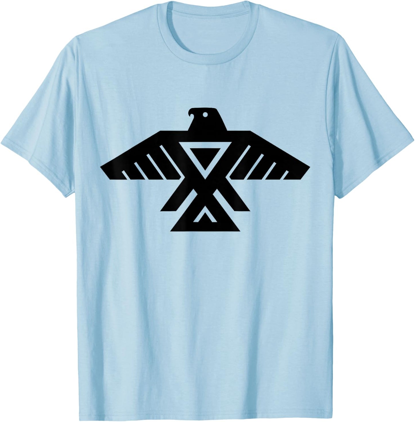 Flags and Symbols Anishinaabe Native American Thunderbird Symbol T-Shirt - T-Shirt | Light Blue