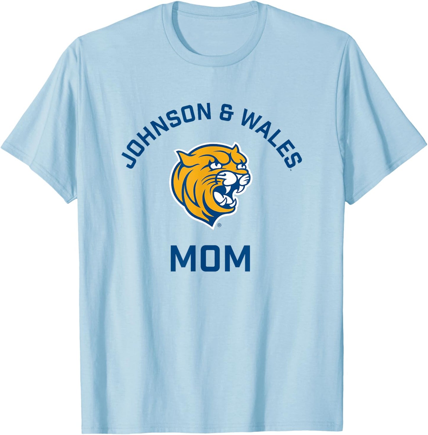 Johnson and Wales University JWU Wildcats Arched Mom T-Shirt - T-Shirt | Light Blue