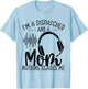 911 Dispatch Operator Mothers Day Gold Line Dispatcher Mom T-Shirt - T-Shirt | Light Blue