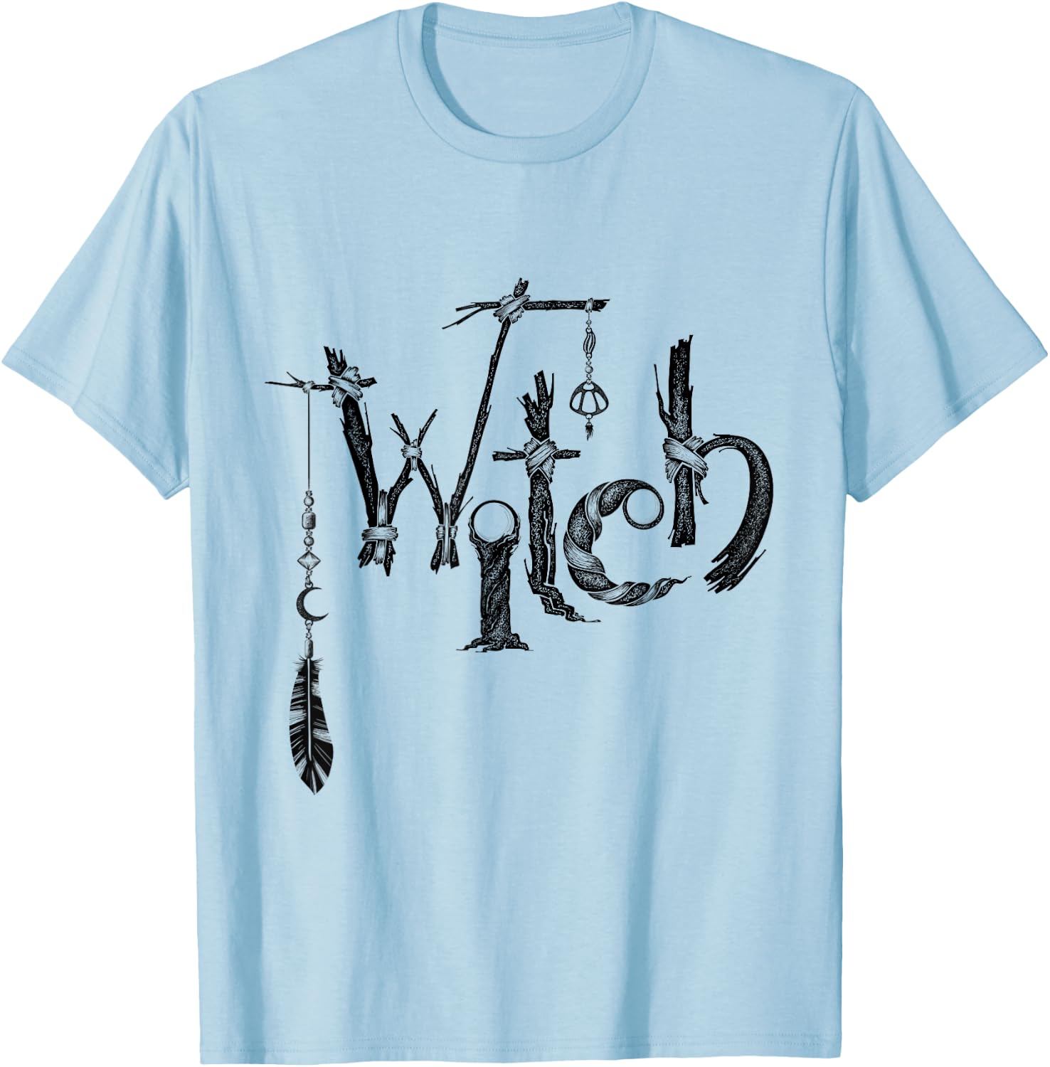 Witchy Occult Wicca Witchcraft Witch T-Shirt - T-Shirt | Light Blue