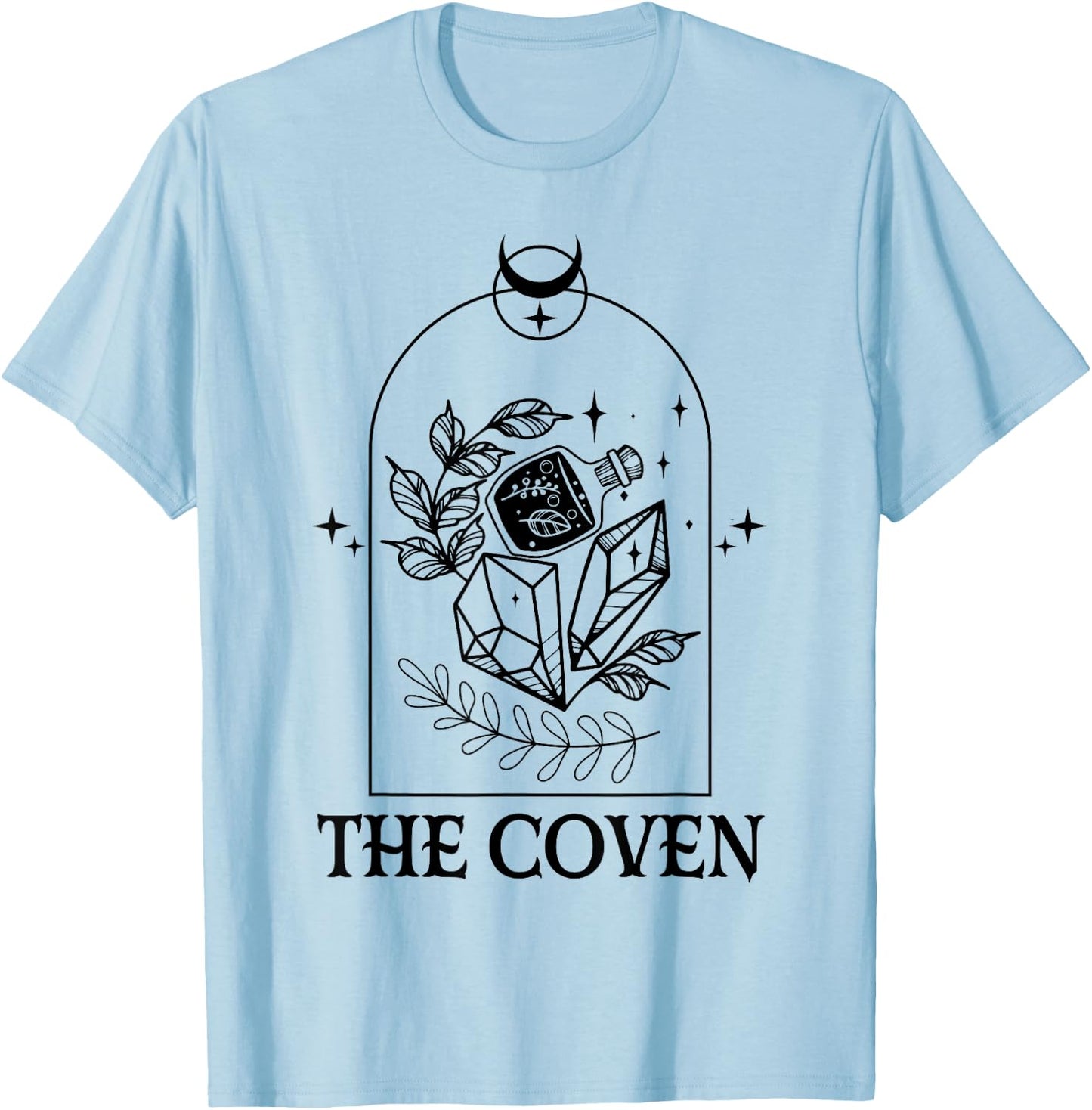 The Coven Bride Gothic Witch Bachelorette Matching Halloween T-Shirt - T-Shirt | Light Blue