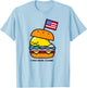 Gudetama American Classic Burger Shirt T-Shirt - T-Shirt | Light Blue