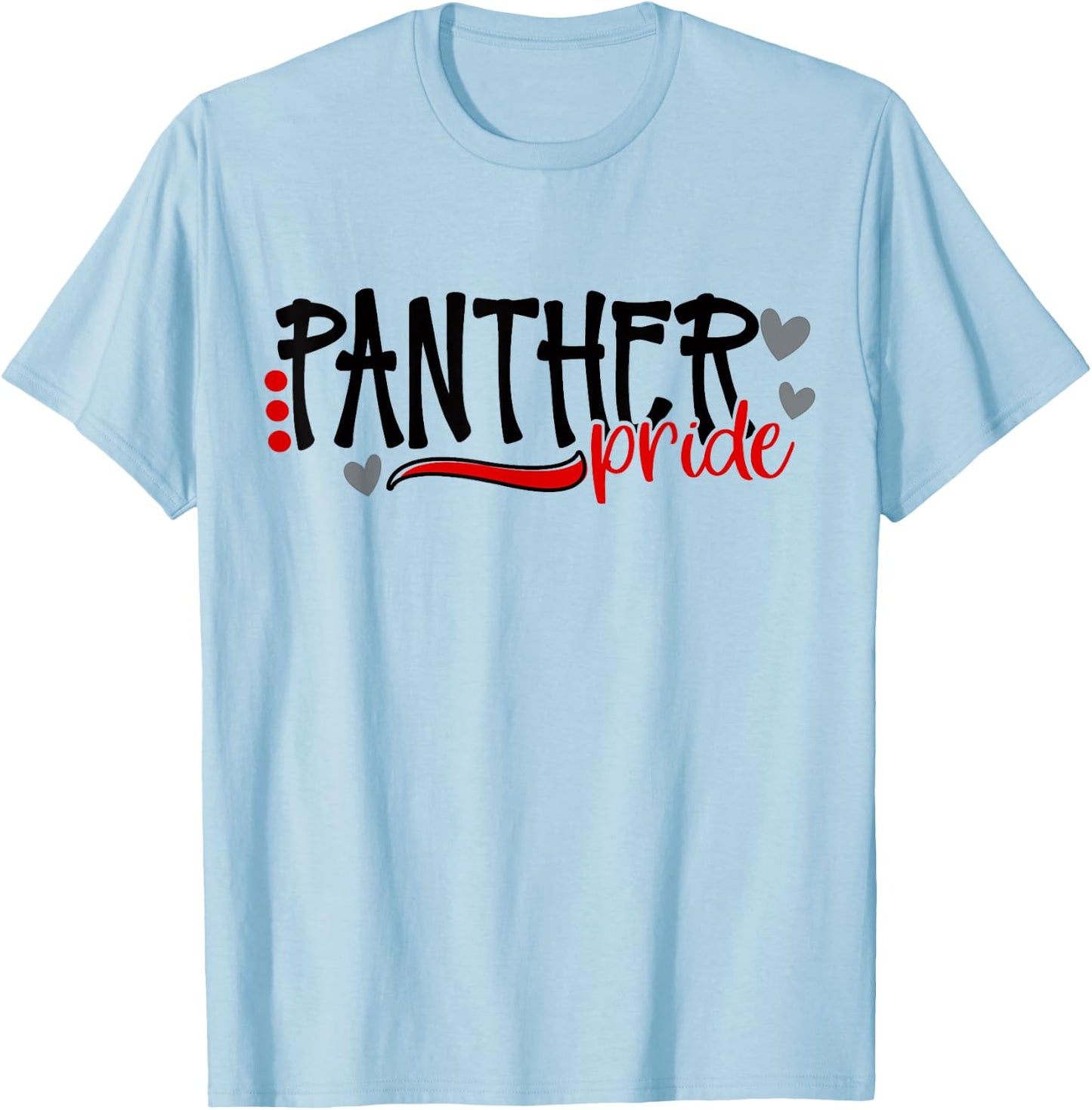 Panther Pride School Sports Fan Team Spirit T-Shirt - T-Shirt | Light Blue