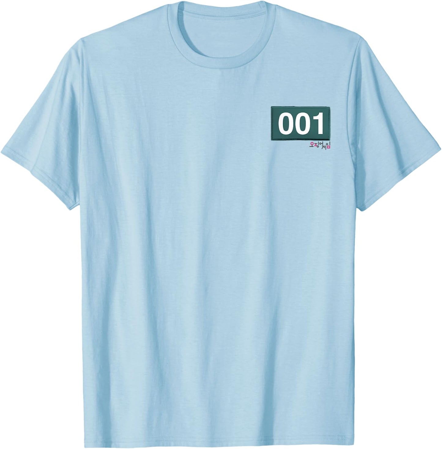 Squid Game Player 001 Pocket Costume T-Shirt - T-Shirt | Light Blue