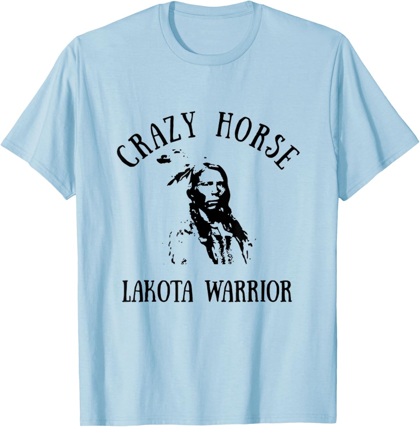 Crazy Horse Lakota Warrior Indian Native American T-Shirt - T-Shirt | Light Blue
