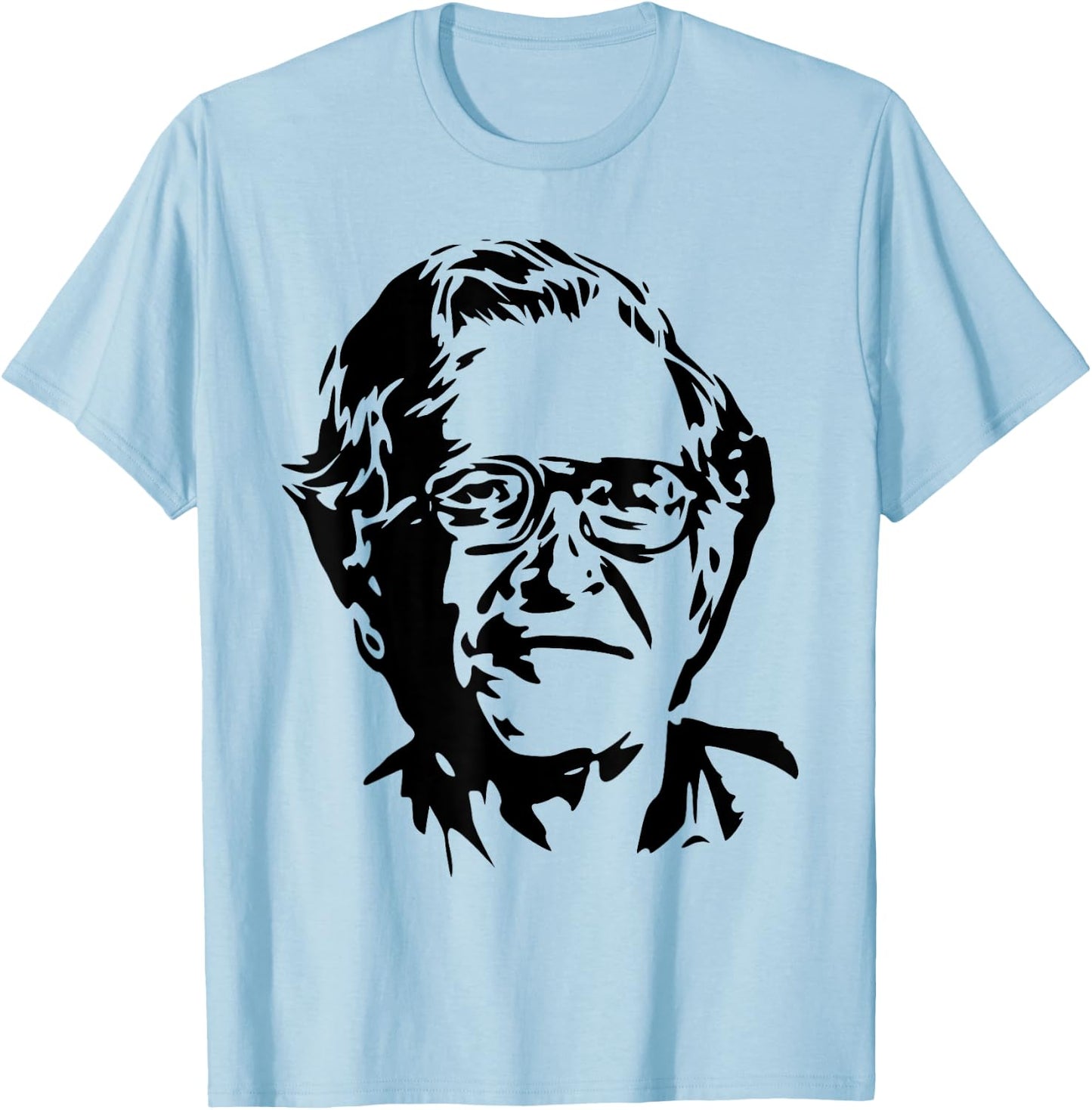Noam Chomsky stencil T-Shirt - T-Shirt | Light Blue