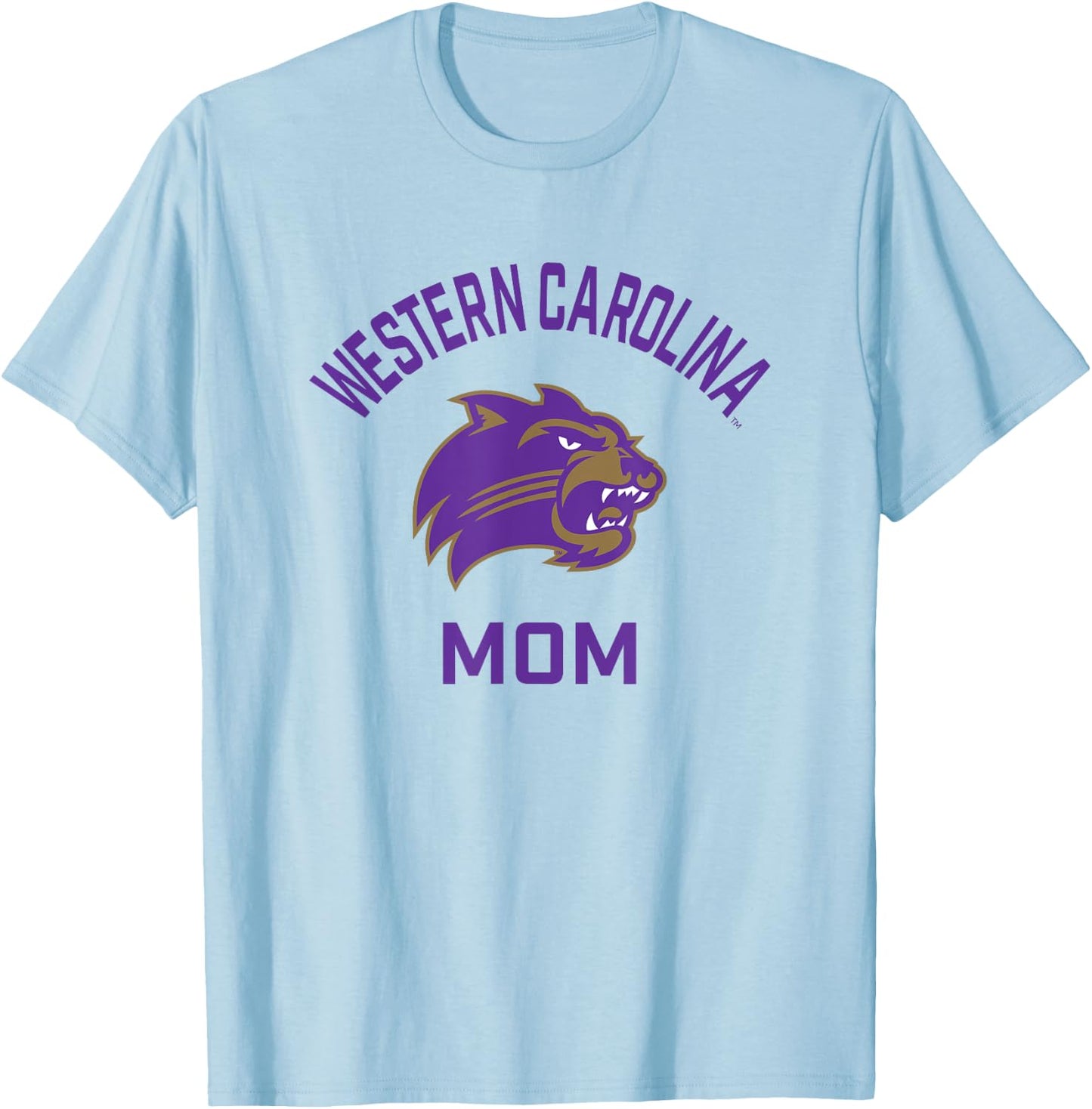 Western Carolina University Catamounts Arched Mom T-Shirt - T-Shirt | Light Blue