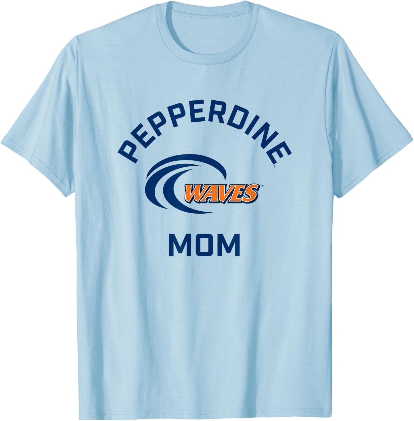 Pepperdine University Waves Arched Mom T-Shirt - T-Shirt | Light Blue