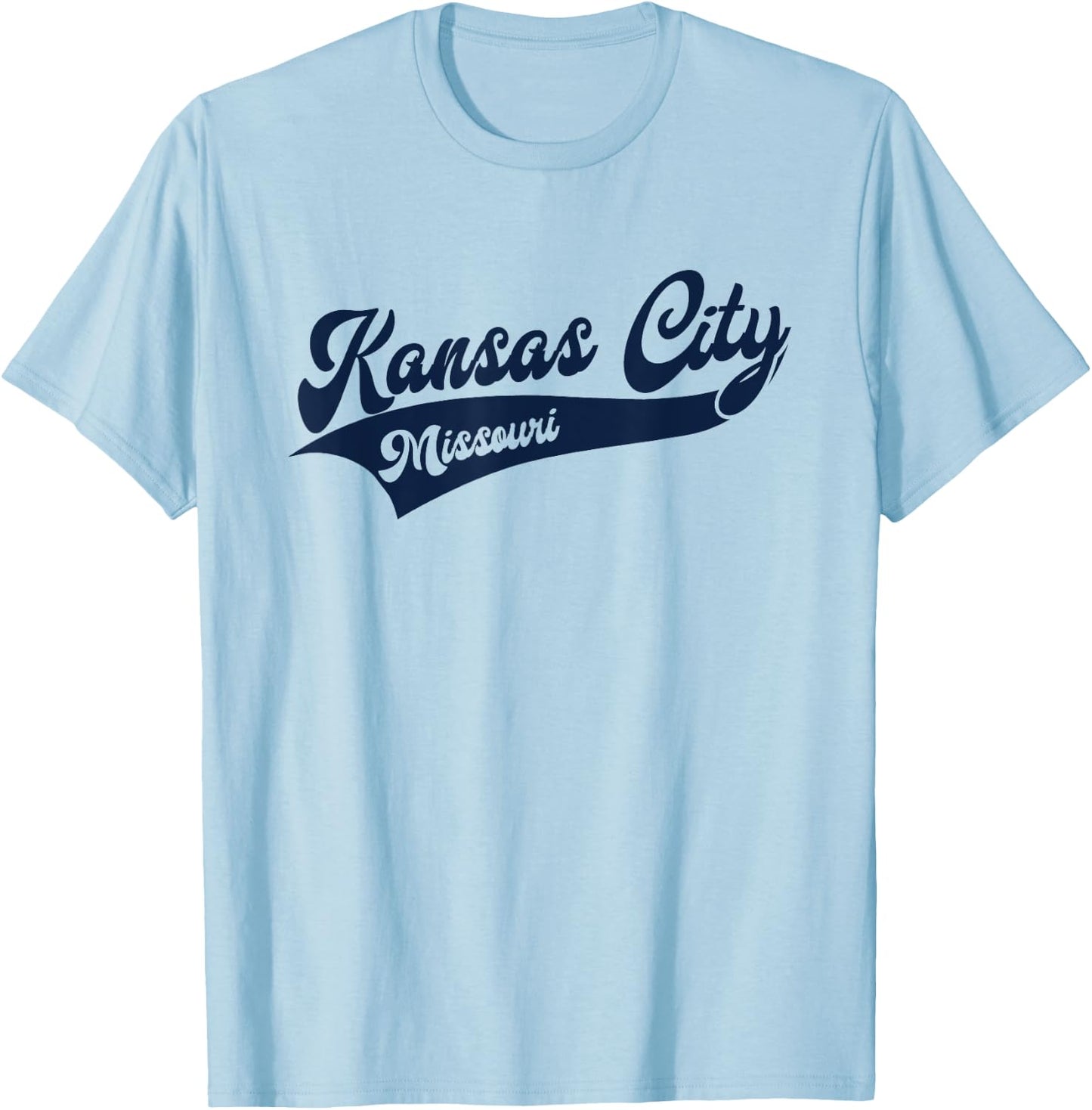 Kansas City - Missouri - Retro / Throwback Design - Classic T-Shirt - T-Shirt | Light Blue
