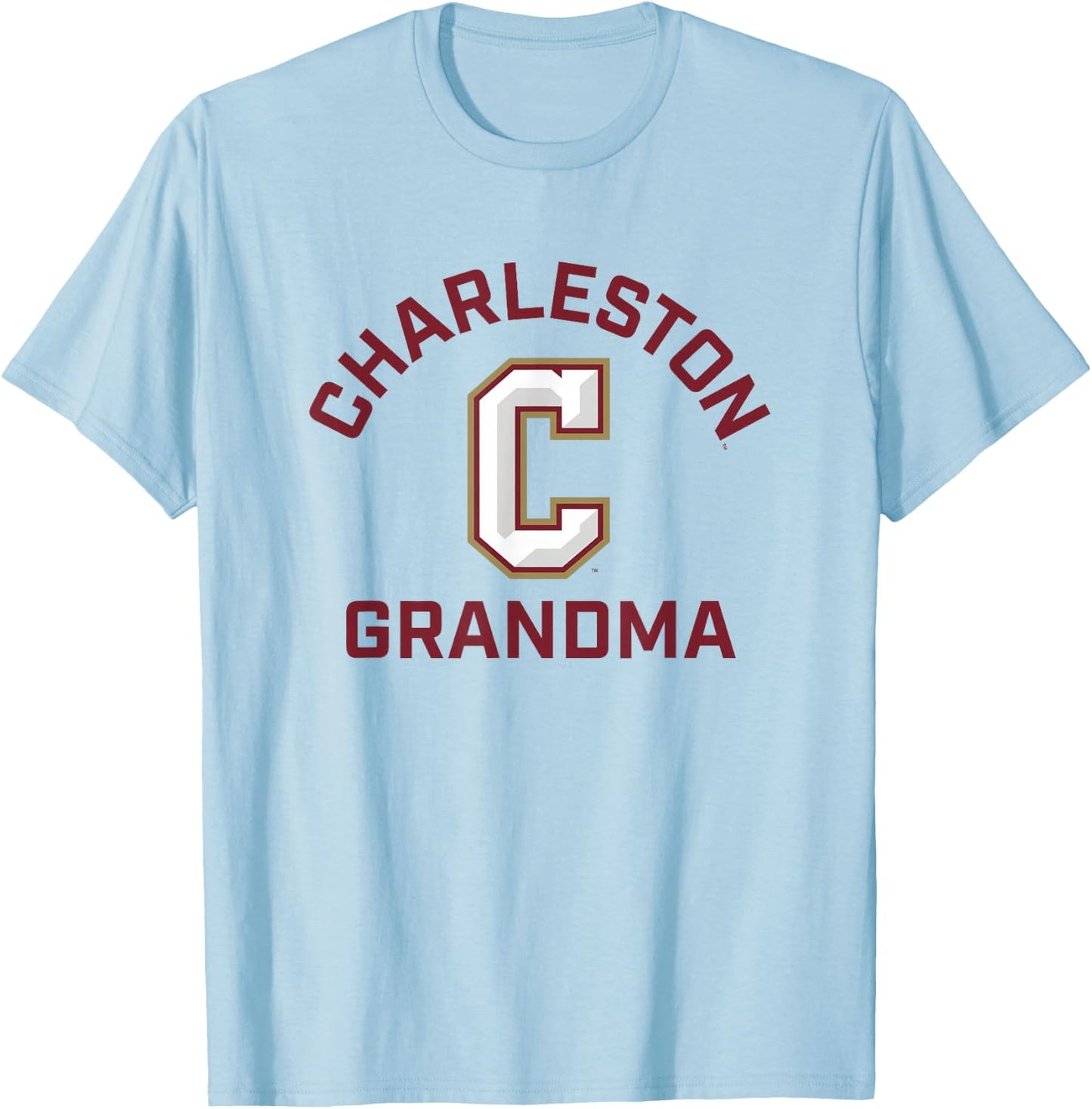 College of Charleston Cougars Arched Grandma T-Shirt - T-Shirt | Light Blue